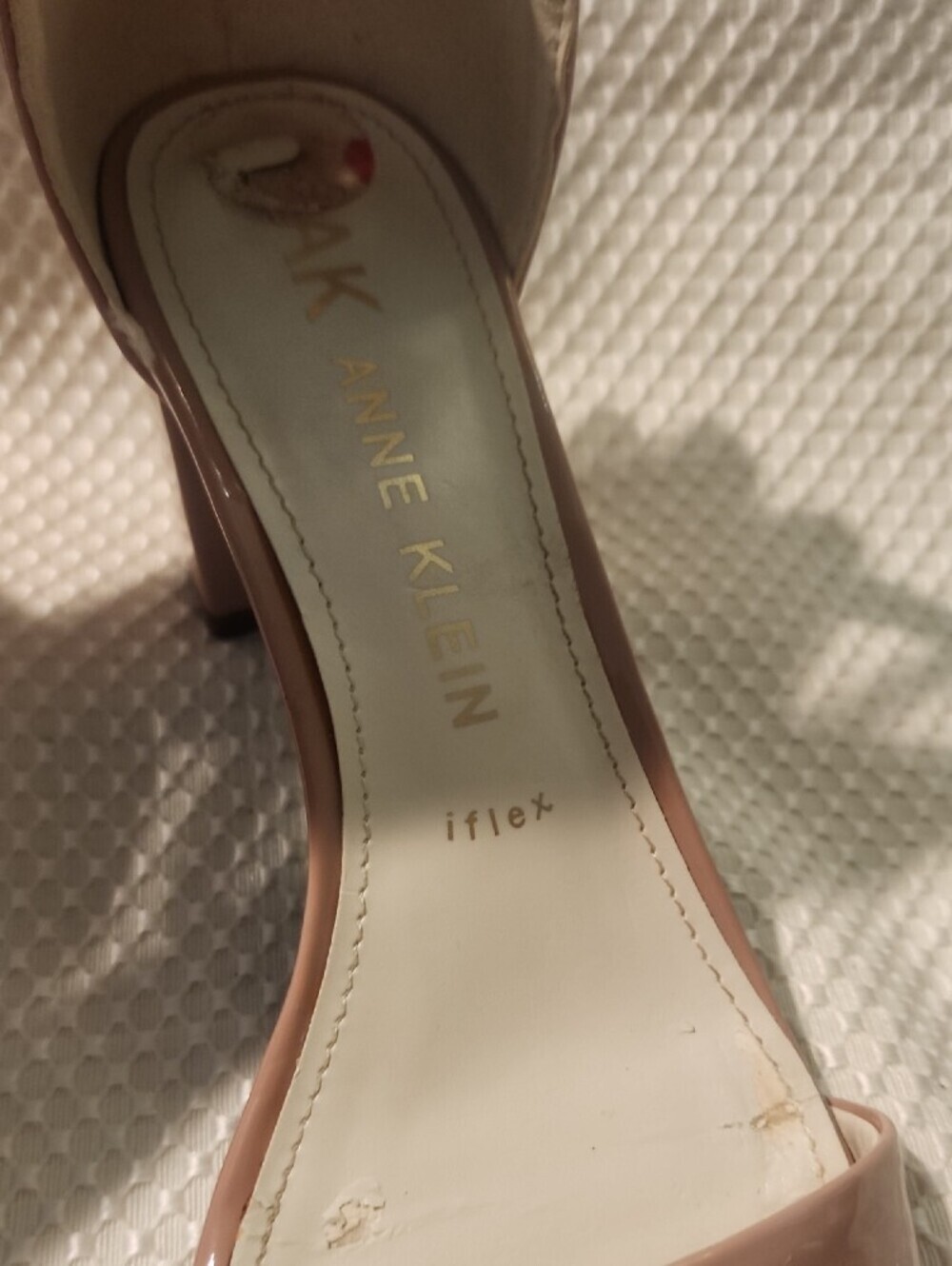 Anne Klein Blush Patent Ankle-Strap Block Heels - Picture 2 of 15